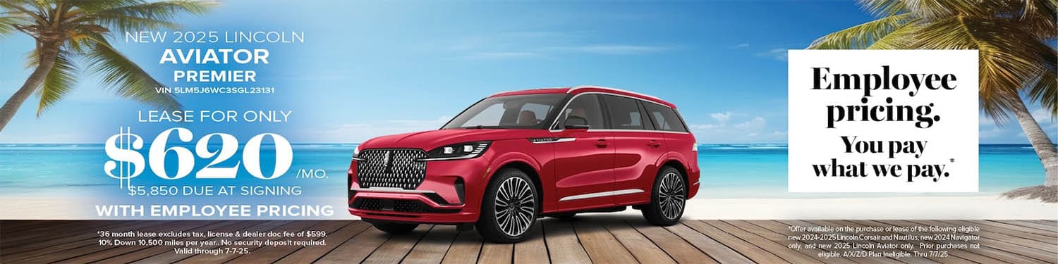 Lease 2025 Lincoln Aviator for $620 /mo